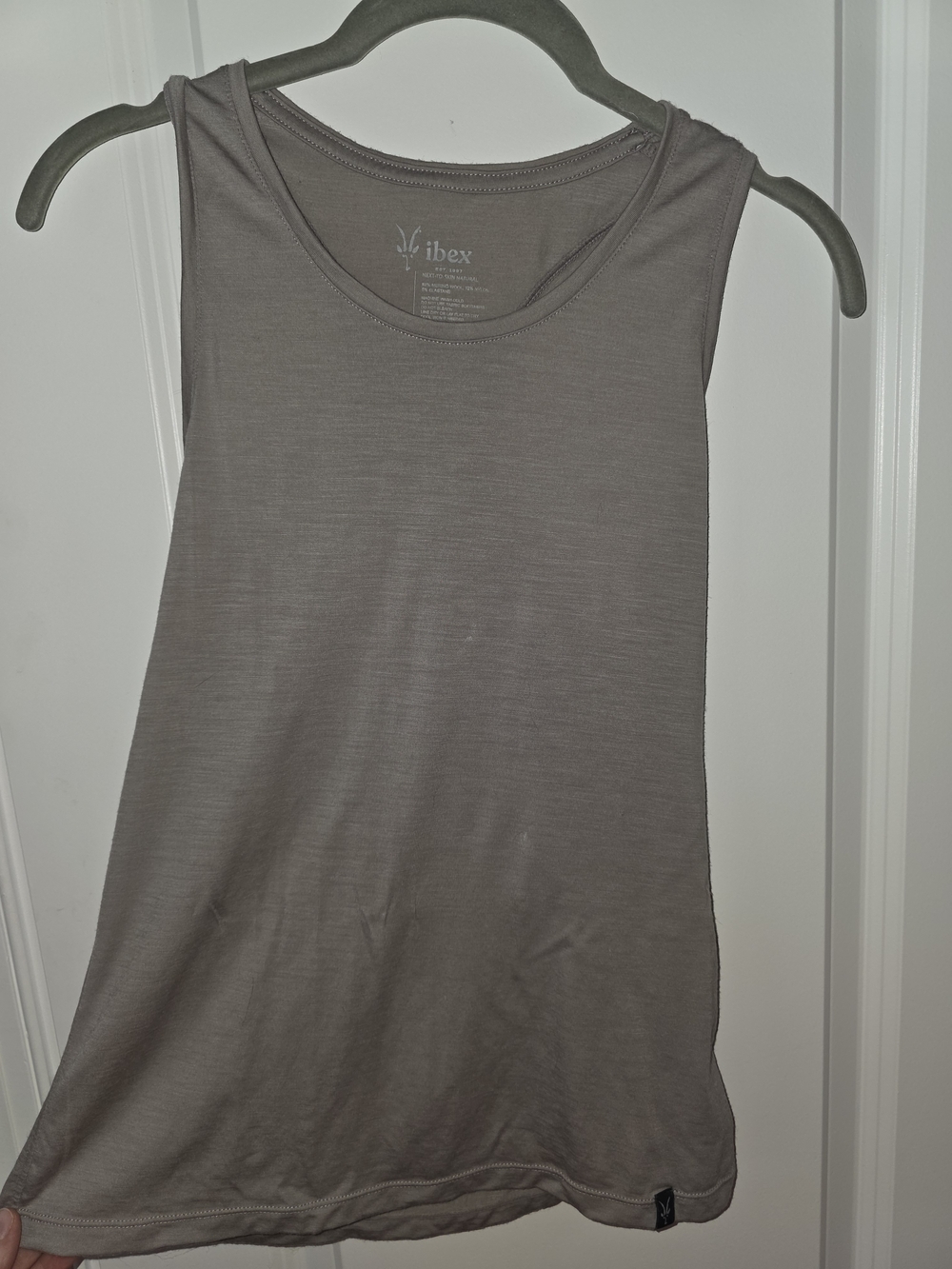 ibex Gray Merino Tank Top - Women's Size M